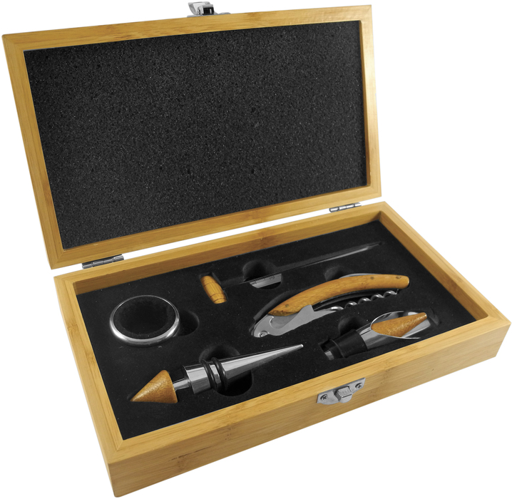 SET DE VINOS EN BAMBU D105